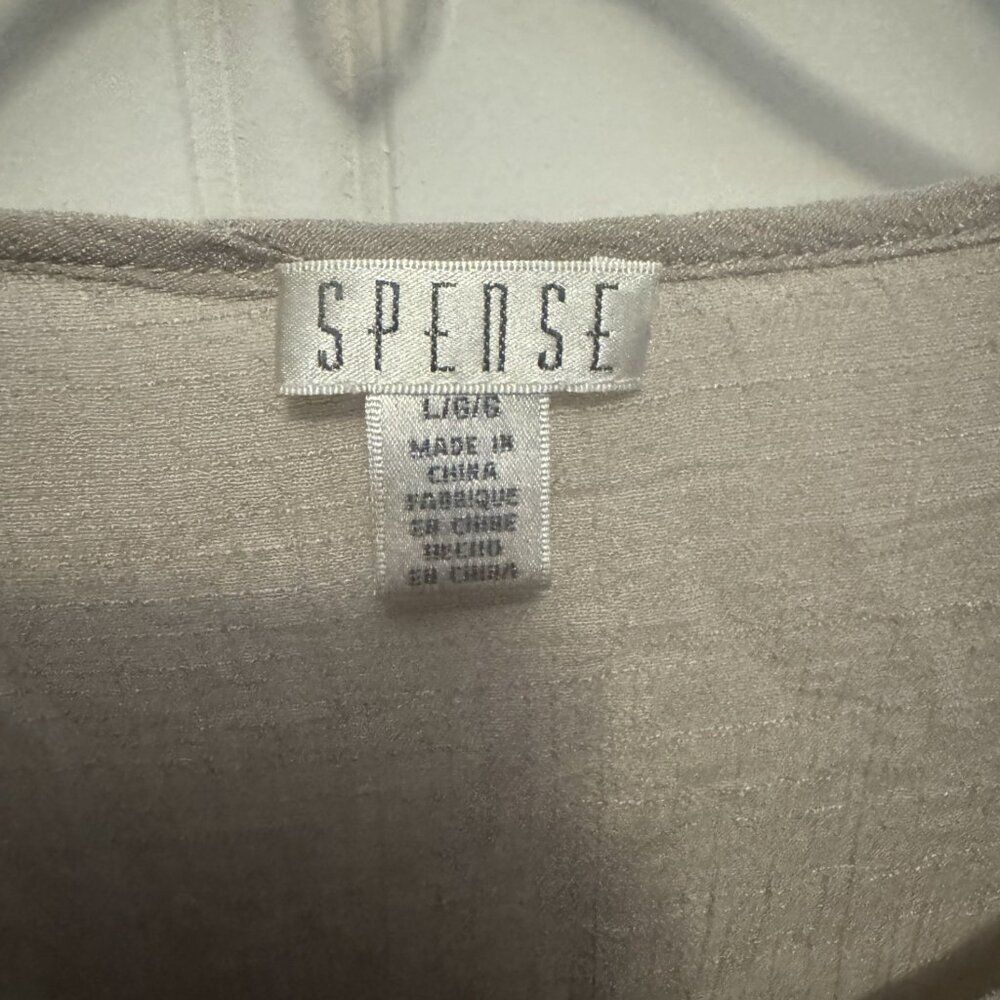 SPENSE Tan Blouse with Lace Design Size Large - Picture 4 of 5